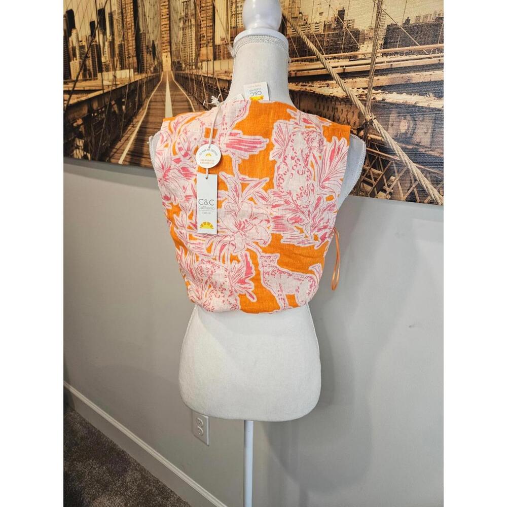 Nwt C&C California Vibrant Floral Twist Top - Picture 3 of 6